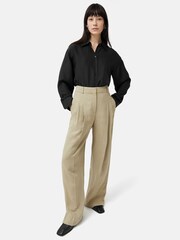 Jigsaw Black Silk Habotai Relaxed Shirt - Image 2 of 5