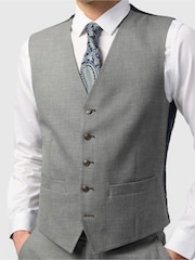 Antique Rogue Grey Blake Grey Texture Waistcoat - Image 2 of 2