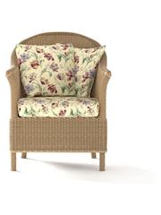 Laura Ashley Cranberry Red Garden Bewley Indoor Rattan Chair with Gosford Cranberry Cushions - Image 3 of 3