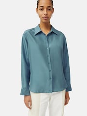 Jigsaw Silk Habotai Relaxed Shirt - Image 1 of 6