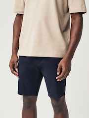 Navy Blue Skinny Fit Stretch Chinos Shorts - Image 1 of 4