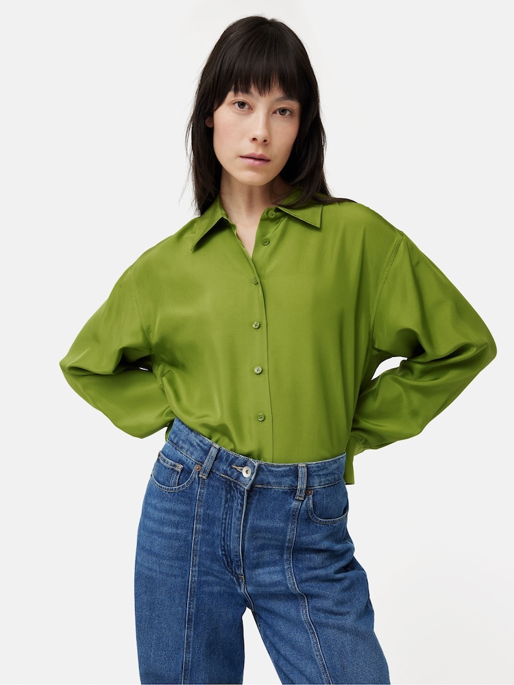 Jigsaw Silk Habotai Relaxed Shirt - Image 1 of 6