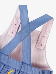 JoJo Maman Bébé Chambray Safari Embroidered Culotte Dungarees - Image 5 of 5