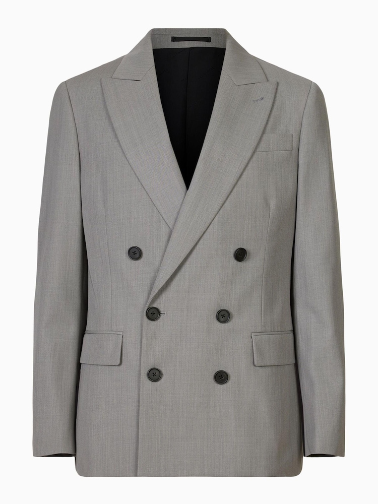 AllSaints Grey Regular Fit Anori Blazer - Image 10 of 10