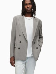 AllSaints Grey Regular Fit Anori Blazer - Image 3 of 10