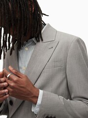 AllSaints Grey Regular Fit Anori Blazer - Image 9 of 10
