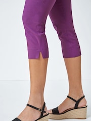Roman Pink Tone Cropped Stretch Capri Trousers - Image 5 of 5