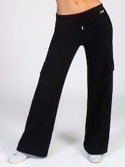 Pineapple Black Womens Cargo Wide Leg Joggers - Image 5 of 7