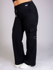 Pineapple Black Womens Cargo Wide Leg Joggers - Image 6 of 7