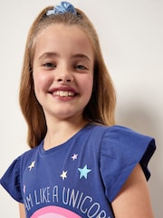 Harry Bear Grey Unicorn 100% Cotton Top And Short Set - Image 3 of 3