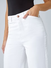 Roman White Cotton Blend Wide Leg Stretch Jeans - Image 6 of 6