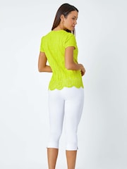 Roman Embroidered Crinkle 100% Cotton Blouse - Image 2 of 5