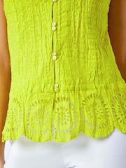 Roman Embroidered Crinkle 100% Cotton Blouse - Image 5 of 5