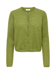 JDY Olive Green Knitted Button Down Short Cardigan - Image 5 of 6