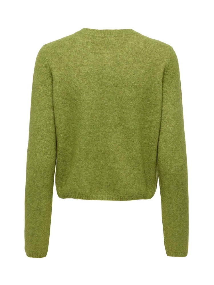 JDY Olive Green Knitted Button Down Short Cardigan - Image 6 of 6 JDY Olive Green Knitted Button Down Short Cardigan - Image 6 of 6
