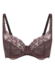 Hunkemoller Brown Daisy Non-Padded Underwired Bra - Image 4 of 5