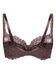 Hunkemoller Brown Daisy Non-Padded Underwired Bra - Image 5 of 5