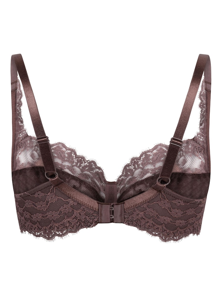 Hunkemoller Brown Daisy Non-Padded Underwired Bra - Image 5 of 5
