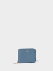 Osprey London Cornflower Blue The Core Small Leather Zip Around Purse - Image 2 of 6