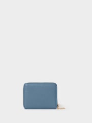 Osprey London Cornflower Blue The Core Small Leather Zip Around Purse - Image 3 of 6