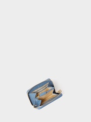 Osprey London Cornflower Blue The Core Small Leather Zip Around Purse - Image 4 of 6