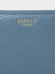 Osprey London Cornflower Blue The Core Small Leather Zip Around Purse - Image 5 of 6
