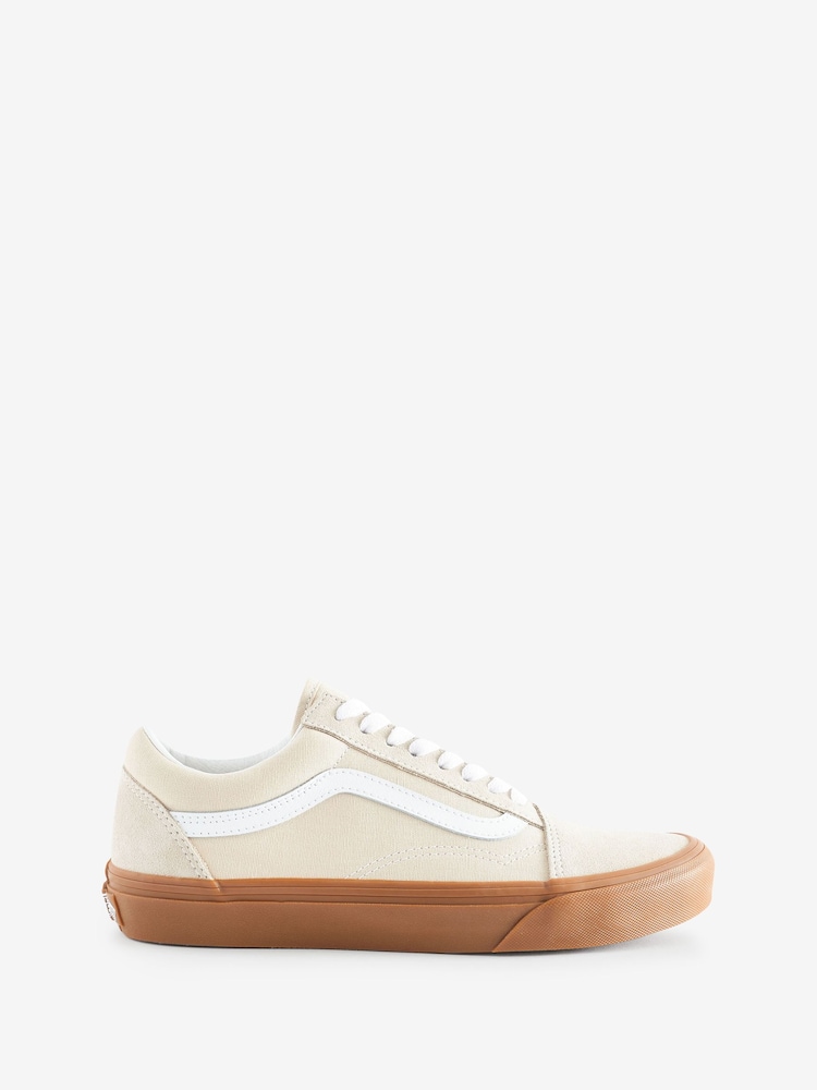 Vans Womens Old Skool Gum Sole Trainers - Image 1 of 4