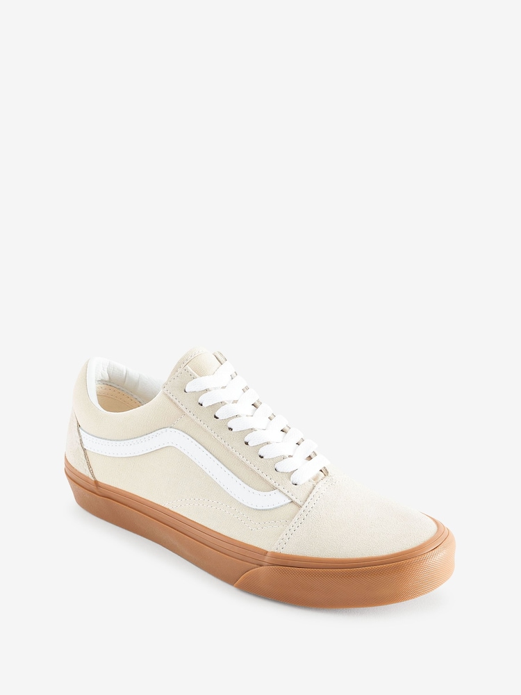 Vans Womens Old Skool Gum Sole Trainers - Image 2 of 4