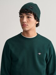GANT Tartan Green Regular Fit Shield Logo Sweatshirt - Image 3 of 4