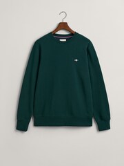 GANT Tartan Green Regular Fit Shield Logo Sweatshirt - Image 4 of 4