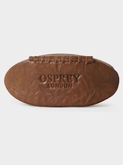 Osprey London Brown The Rugger High Shine Leather Washbag - Image 1 of 5