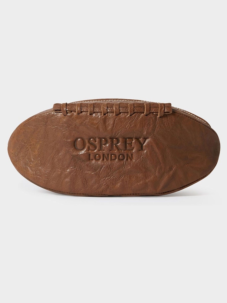 Osprey London Brown The Rugger High Shine Leather Washbag - Image 1 of 5 Osprey London Brown The Rugger High Shine Leather Washbag - Image 1 of 5