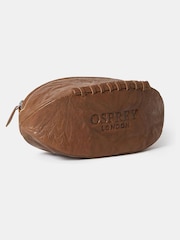 Osprey London Brown The Rugger High Shine Leather Washbag - Image 2 of 5