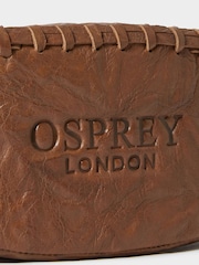 Osprey London Brown The Rugger High Shine Leather Washbag - Image 4 of 5