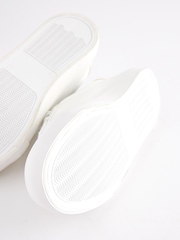 White Lace Up Smart Trainers - Image 4 of 6