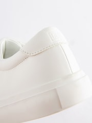 White Lace Up Smart Trainers - Image 6 of 6