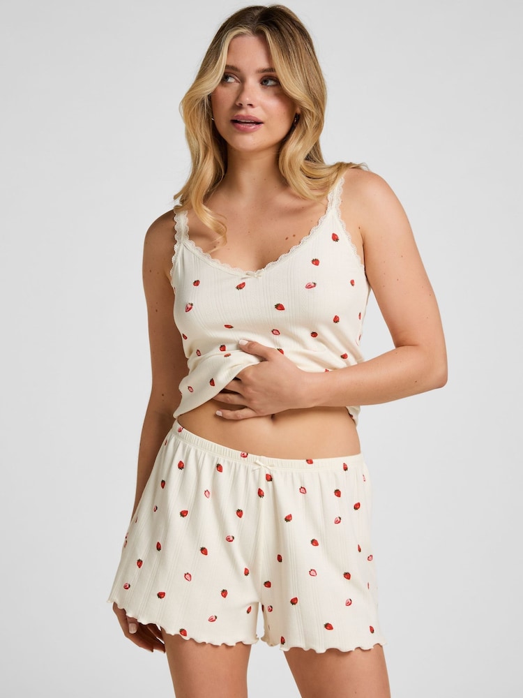 לבן - Hunkemoller מכנסיים קצרים בעיטור פוינטל - תמונה 1 מתוך 5 לבן - Hunkemoller מכנסיים קצרים בעיטור פוינטל - תמונה 1 מתוך 5