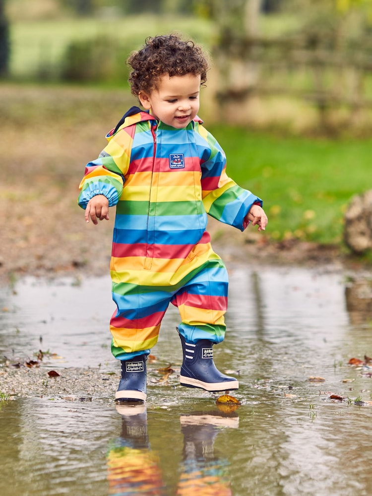 JoJo Maman Bébé Rainbow Waterproof Puddlesuit - Image 2 of 8
