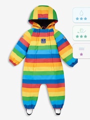 JoJo Maman Bébé Rainbow Waterproof Puddlesuit - Image 4 of 8