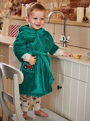 Зеленый трактор - Халат с экскаватором JoJo Maman Bébé - Image 1 of 5