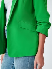 Roman Green Ruched 3/4 Sleeve Jacket - Image 6 of 6
