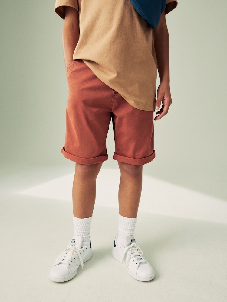 Rust Brown Washed Chinos Shorts (12mths-16yrs) - Image 1 of 7