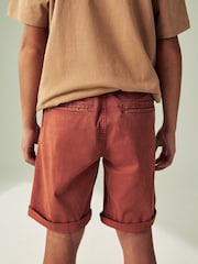 Rust Brown Washed Chinos Shorts (12mths-16yrs) - Image 4 of 7