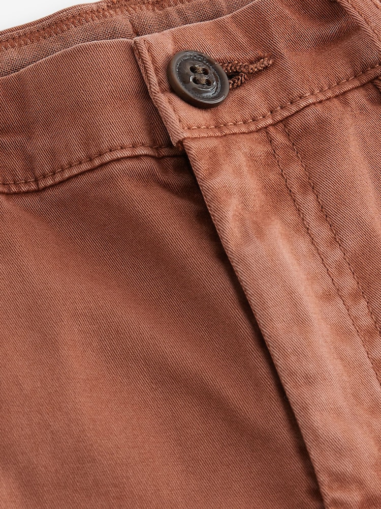 Rust Brown Washed Chinos Shorts (12mths-16yrs) - Image 7 of 7