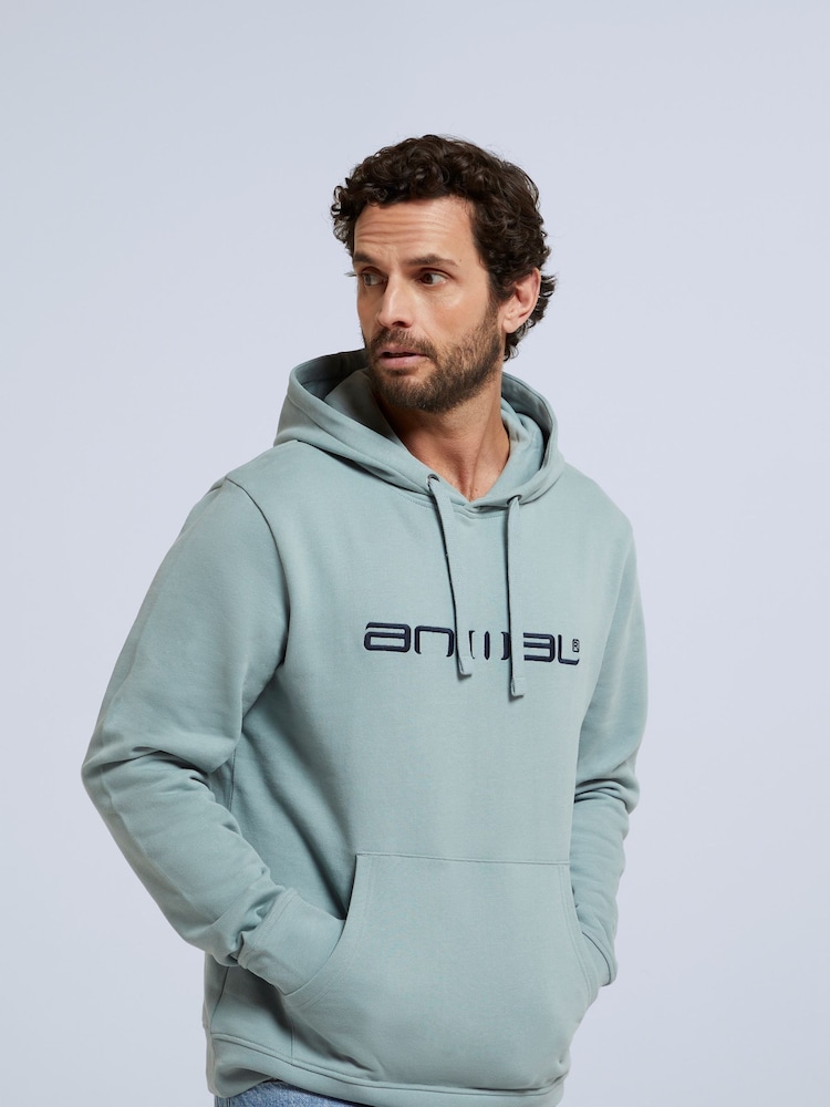 Animal Blue Mens Driver Logo 100% Cotton Hoodie - Image 1 of 4