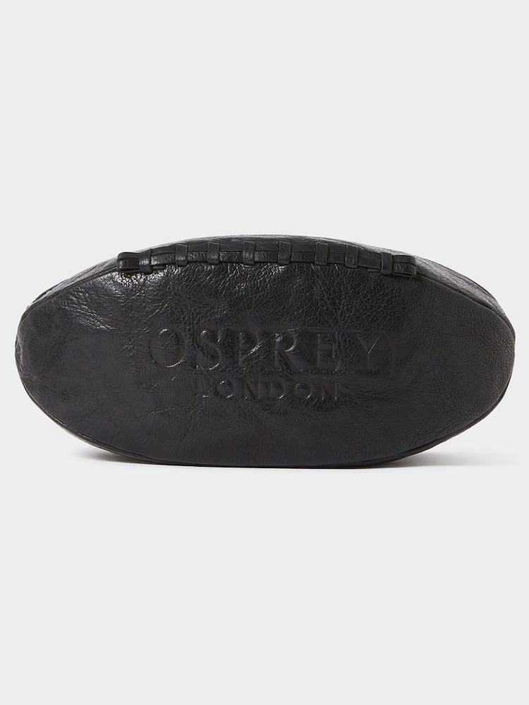 Osprey London Black The Rugger High Shine Leather Washbag - Image 1 of 5 Osprey London Black The Rugger High Shine Leather Washbag - Image 1 of 5