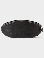 Osprey London Black The Rugger High Shine Leather Washbag - Image 3 of 5