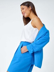 Roman Blue Tailored Stretch Shorts - Image 5 of 5