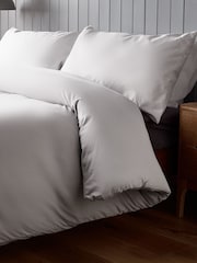 Silentnight White Supersoft Duvet Cover and Pillowcase Set - Image 2 of 4