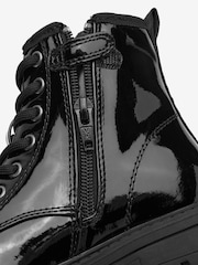 Black Patent Standard Fit (F) Warm Lined Lace-Up Boots - Image 8 of 8